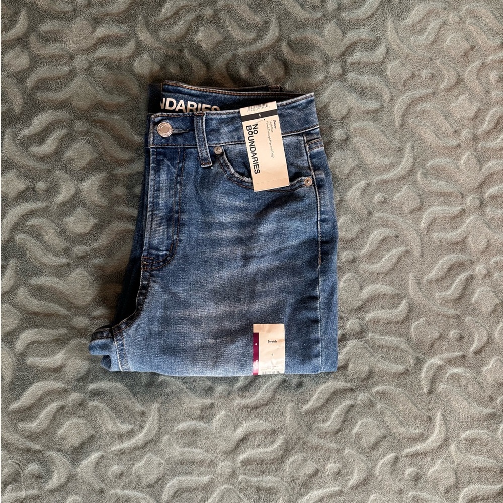 High-Rise Blue Jeans
